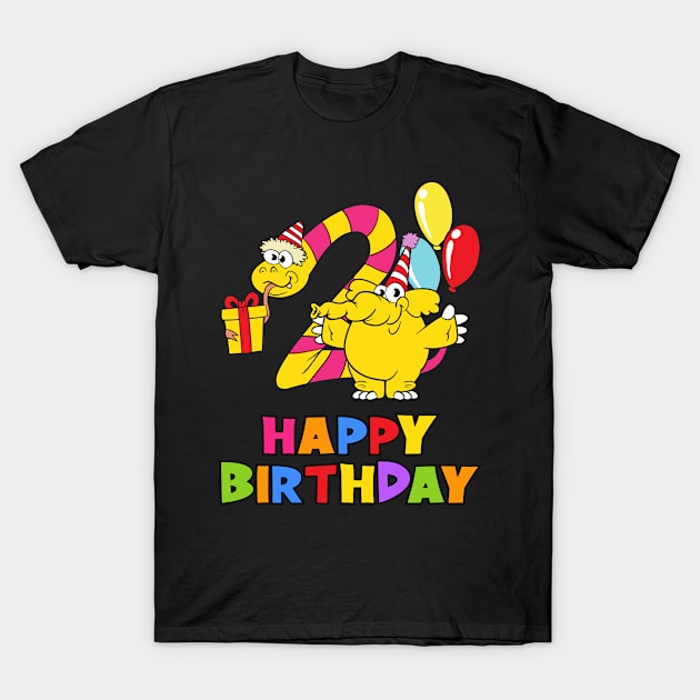 2nd Birthday Party 2 Year Old 2 Years T-Shirt by KidsBirthdayPartyShirts